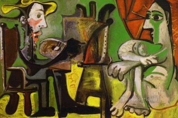 Pablo Picasso Painting - El artista y su modelo L artista et son modele 5 1964 cubista Pablo Picasso